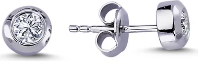Produktbild von 0,32 Carat Diamant Solitär Ohrringe 585/1000 Weißgold