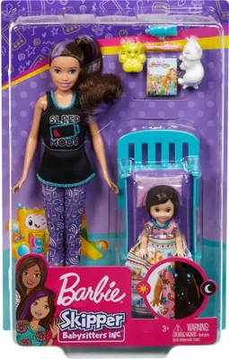 Produktbild von Barbie GHV88 - Skipper Babysitters Inc. hracia súprava na spanie s bábikou Skipper, batoľaťom a doplnkami, hračky od 3 rokov