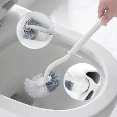 Immagine prodotto di Set di spazzole per WC con spazzole per la pulizia profonda - plastica - bianco
