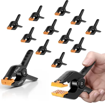 Produktbild von SolidKeus – Set mit 12 verstellbaren Klemmen für Hintergrundstative und Fotostudios