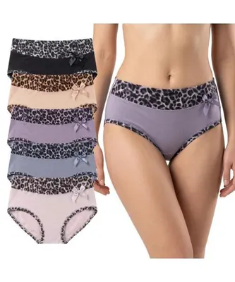 Produktbild von 10 er Damen Slips 10er Pack Baumwolle – Bequeme Unterwäsche mit Elastikbund, Größen M–XXL