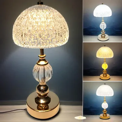 Zdjęcie produktu dla KUGI Lampa nocna LED Nowoczesna lampa stołowa LED – lampka nocna, akumulator 2000 mAh, trzy kolory światła, płynna regulacja jasności