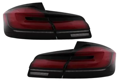 Imagen del producto de Luces traseras LED para BMW Serie 5 F10, color rojo y , con intermitentes dinámicos, diseño LCI (restyling) compatible con el modelo G30.