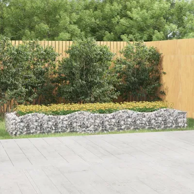 Obrázek produktu pro vidaXL Gabionové vyvýšené lůžko s vysokým obloukem 400x100x50 cm Pozinkované železo