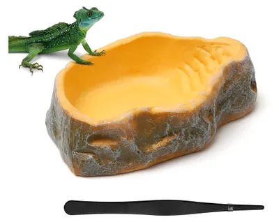 Produktbild von Wasserschale für Reptilien, Trinknapf und Futterschale für Schildkröten, Schlangen und Geckos