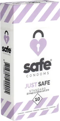 Produktbild von SAFE – Kondome mit silikonbasiertem Gleitmittel – Standard – 10 Stück