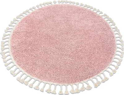 Produktbild von Teppich BERBER 9000 Kreis rosa Franse berber marokkanisch shaggy Rosa rund 120 cm