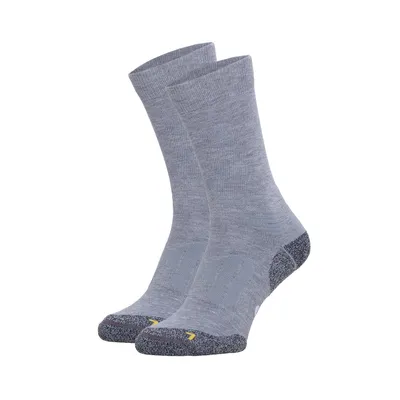 Produktbild von NOMAD® Anti-Zecken Coolmax (Polyesterfasern) Wandersocken Crew 2er Pack | Größe 43/46 Grau | Nahtlos | Kühlende Coolmax (Polyesterfasern)® Fasern | Verstärkte Fußsohle | Perfekte Passform | Herren & Damen