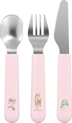 Produktbild von Mepal - Kinderbesteck 3-teiliges Set Mio Little Dutch - Kinderbesteck - Kinderbesteck ab 12 Monate - Inklusive Messer, Gabel & Löffel - 3er Set - Fairy Garden