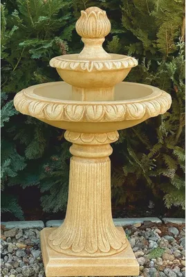 Zdjęcie produktu dla Casa Padrino Fontanna barokowa beżowa Ø 51 x wys. 91 cm - Fontanna do dekoracji ogrodu