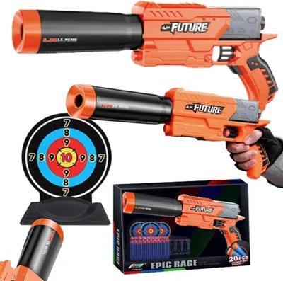 Produktbild von GROßE ELEKTRISCHE SPIELZEUGPISTOLE ZIEL DARTS WAFFE SCHIESSEN
