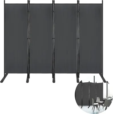 Zdjęcie produktu dla Ścianka działowa do pokoju 225 x 180 cm Paravent Ścianka działowa do pokoju na zewnątrz z opaskami kablowymi i gwoździami Ścianka działowa na balkon na zewnątrz, antracyt CEEDIR