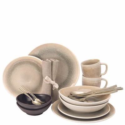 Zdjęcie produktu dla Rosenthal Set 22-tlg./Mug Junto Dune/Slate Grey Keramik Grau-Beige 21540-405258-69719