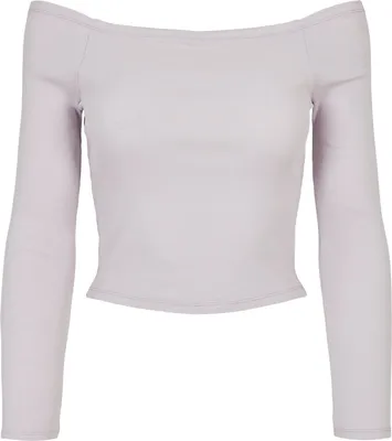 Produktbild von Urban Classics Ladies - Off Shoulder Rib Longsleeve - 3XL