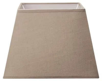 Produktbild von Gemütlichkeit für Zuhause: Eckige Lampenschirm aus Stoff - Taupe