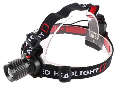 Zdjęcie produktu dla Latarka czołowa CREE LED 3W z ZOOM czołówka 1100