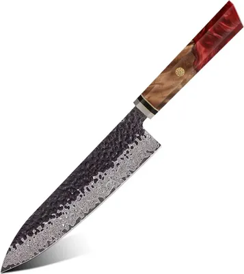 Immagine prodotto di Coltello da cucina damascato AI-37352 - Chef Rosso KP37352