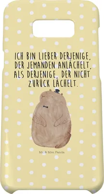 Produktbild von Mr. & Mrs. Panda Samsung Galaxy S8 plus Handyhülle  Murmeltier - Gelb Pastell - Geschenk, Fröhlichkeit, Handy, Cover, Case, Respekt, Knigge, Anstand, Hülle