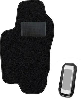 Produktbild von moto-MOLTICO Fahrer Fußmatte Auto Velours Fahrerseite Autoteppiche Schwarz Fahrermatte 1-teilig passend für Alfa Romeo 145 1994-2001