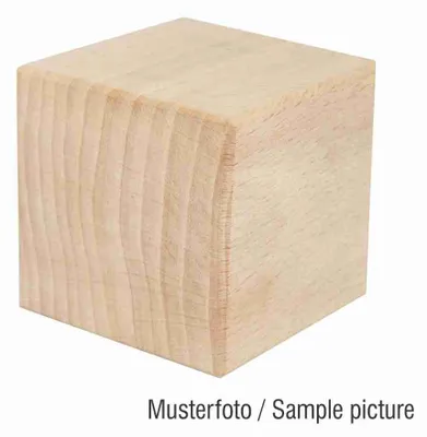 Produktbild von Holzwürfel quadratisch Buche massiv  56x56x56 mm unbehandelt Dekohilfe Warenpräsentation Zeigis®