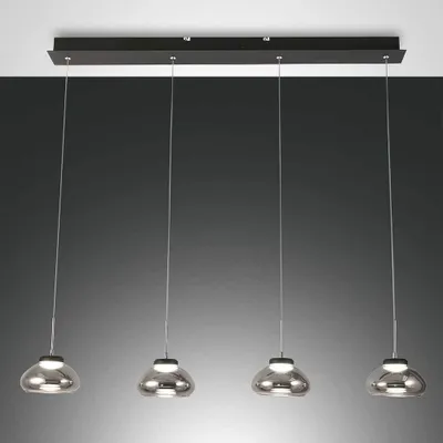 Produktbild von Fabas Luce LED Pendelleuchte Arabella 2000x140mm 32W Warmweiß Grau dimmbar
