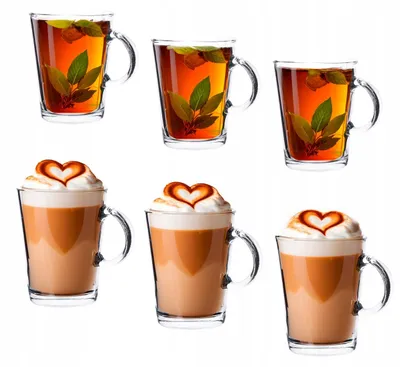 Produktbild von Altom Design Atena Latte Macchiato Gläser mit Henkel 6er Set 420ml