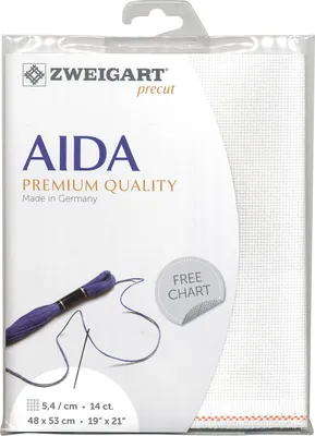 Produktbild von Zweigart Stern-Aida Stoff Precut 48x53 cm für Stickerei und Handarbeit
