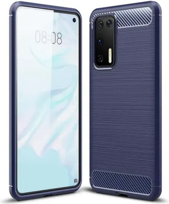Immagine prodotto di Custodia Carbon Shield TPU Blu per Huawei P40 - Eleganza e Protezione KP9460