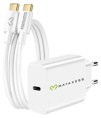 Immagine prodotto di Mayaxess, alimentatore da 20 W per Honor 400 + cavo USB-C da 1 m, bianco