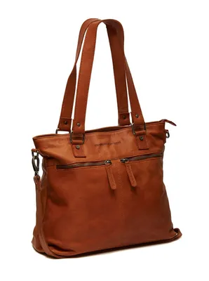 Produktbild von The Chesterfield Brand Laptoptasche Schultertasche mit Laptopfach Rome Shopper Cognac hellbraun