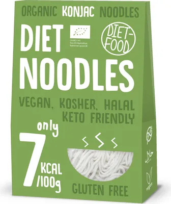 Zdjęcie produktu dla MAKARON (KONJAC) NOODLE BEZGLUTENOWY385 g (300 g) - DIET-FOOD