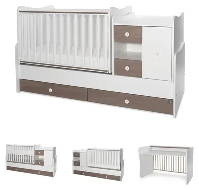 Zdjęcie produktu dla Łóżeczko wielofunkcyjne Lorelli MINIMAX NEW 190x72 CM WHITE/COFFE