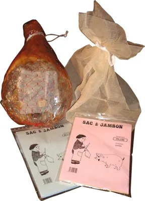 Produktbild von Naturtragetasche mit Schinkenmuster 75 x 65