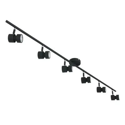 Produktbild von Steinhauer Deckenleuchte Natasja LED 6-flammig Mattes Schwarz 134x18cm