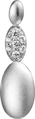 Produktbild von JOBO Anhänger 925 Sterling Silber matt 7 Zirkonia Silberanhänger