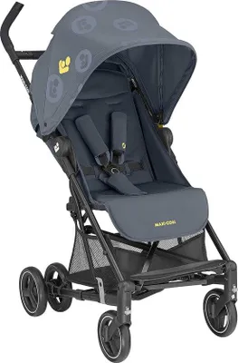 Produktbild von Unyqoos® Mara Buggy – leichter, kompakter Kinderbuggy, ab Geburt bis 22 kg (ca. 4 Jahre), 3 Liegepositionen inkl. flacher Liegeposition, 6,7 kg, Brave Graphite