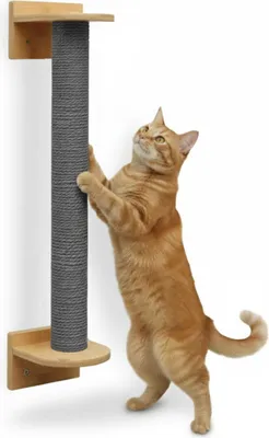 Produktbild von 66 cm Wandkratzbaum für Katzen - Kratzstamm Wandmontage - Kratzsäule Sisalstamm
