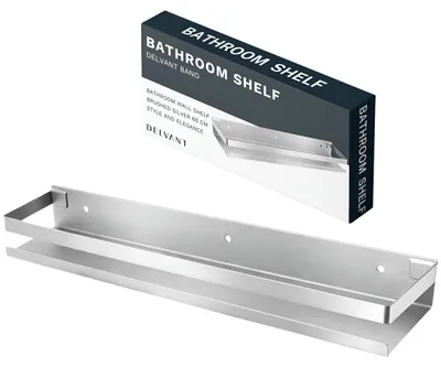 Produktbild von DELVANT BANO Duschablage zum Aufhängen Duschregal für die Dusche silber 60 cm