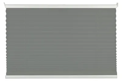 Zdjęcie produktu dla Omgoods - Zasłona plisowana, 100 x 130 cm - Jasnoszara - Łatwy montaż bez wiercenia