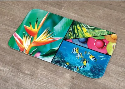 Produktbild von Badteppich Island - Duschvorleger, 100 % Polyester, Mehrfarbig