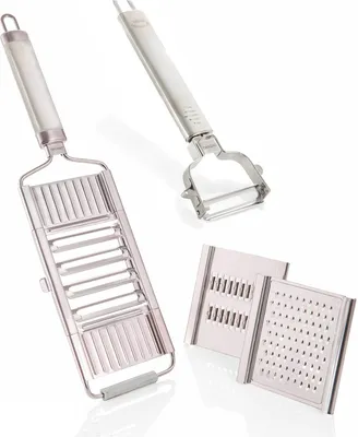 Produktbild von Mandoline Gemüsehobel mit V-Hobel, Multihobel mit Sparschäler Der Küchenhobel Universalhobel Küchenschneider V-Hobel