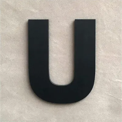Produktbild von Wandaufkleber Buchstabe schwarz 9 x 7,4 cm, Buchstabe U