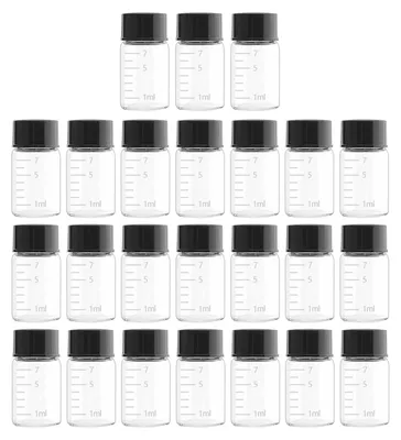 24x 7ml Klarglas-Probenfläschchen mit Schraubdeckel