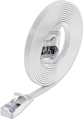 Productafbeelding van SLIM Patchkabels, afgeschermd (STP), 0,1 meter, Cat6, U/FTP (STP), RJ-45, RJ-45, wit