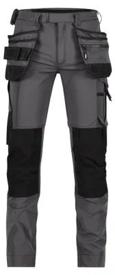 Obrázek produktu pro Strečové pracovní kalhoty s kapsami na pouzdrech a kapsami na kolenou, ANTHRAZITE GREY/BLACK, krátká velikost, velikost 54