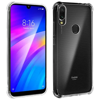 Immagine prodotto di Avizar, custodia in silicone morbido con angoli rinforzati per Xiaomi Redmi 7, trasparente