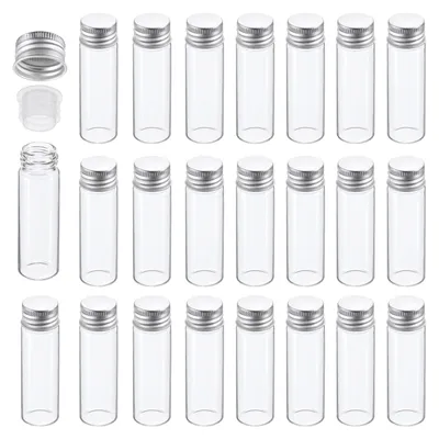 Glasfläschchen 15 ml, 100 Stück, durchsichtig, mit Deckel