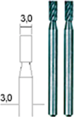 Produktbild von Proxxon Frässtifte aus Wolfram-Vanadium-Stahl Form Zylinder3mm 2 Stück
