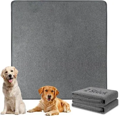 Productafbeelding van Wasbare honden plasmatten 48" x 48" - set van 2 herbruikbare puppy pads - super absorberend