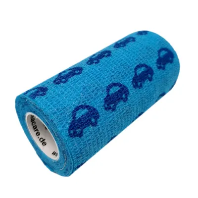 Produktbild von LisaCare kohäsive Bandage - Auto Blau - 10cm x 4,5m